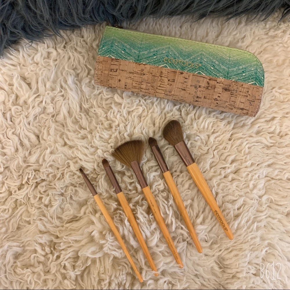 Ecotools bamboo makeup brush set (brush and bag)